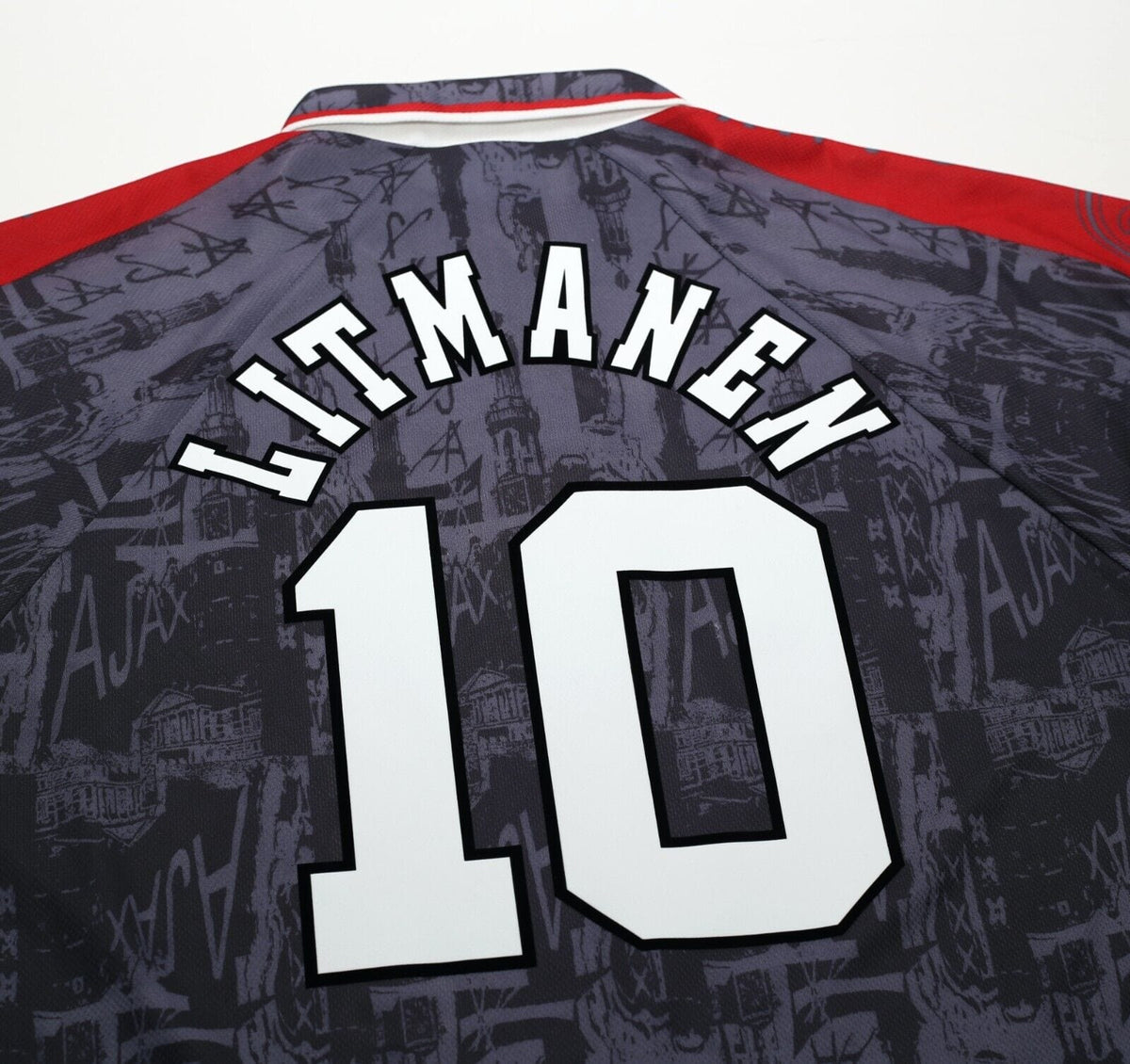 1996/97 LITMANEN #10 Ajax Vintage Umbro Away Football Shirt Jersey (L/XL)