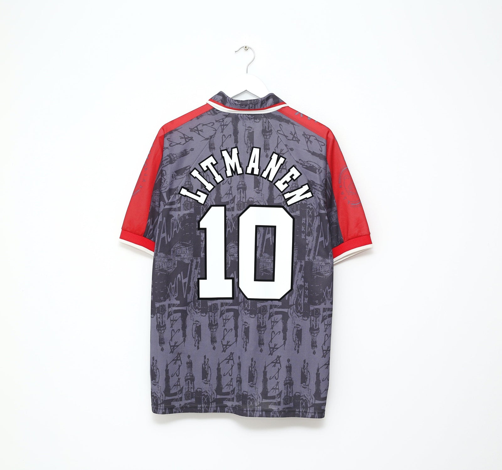 1996/97 LITMANEN #10 Ajax Vintage Umbro Away Football Shirt Jersey (L/XL)
