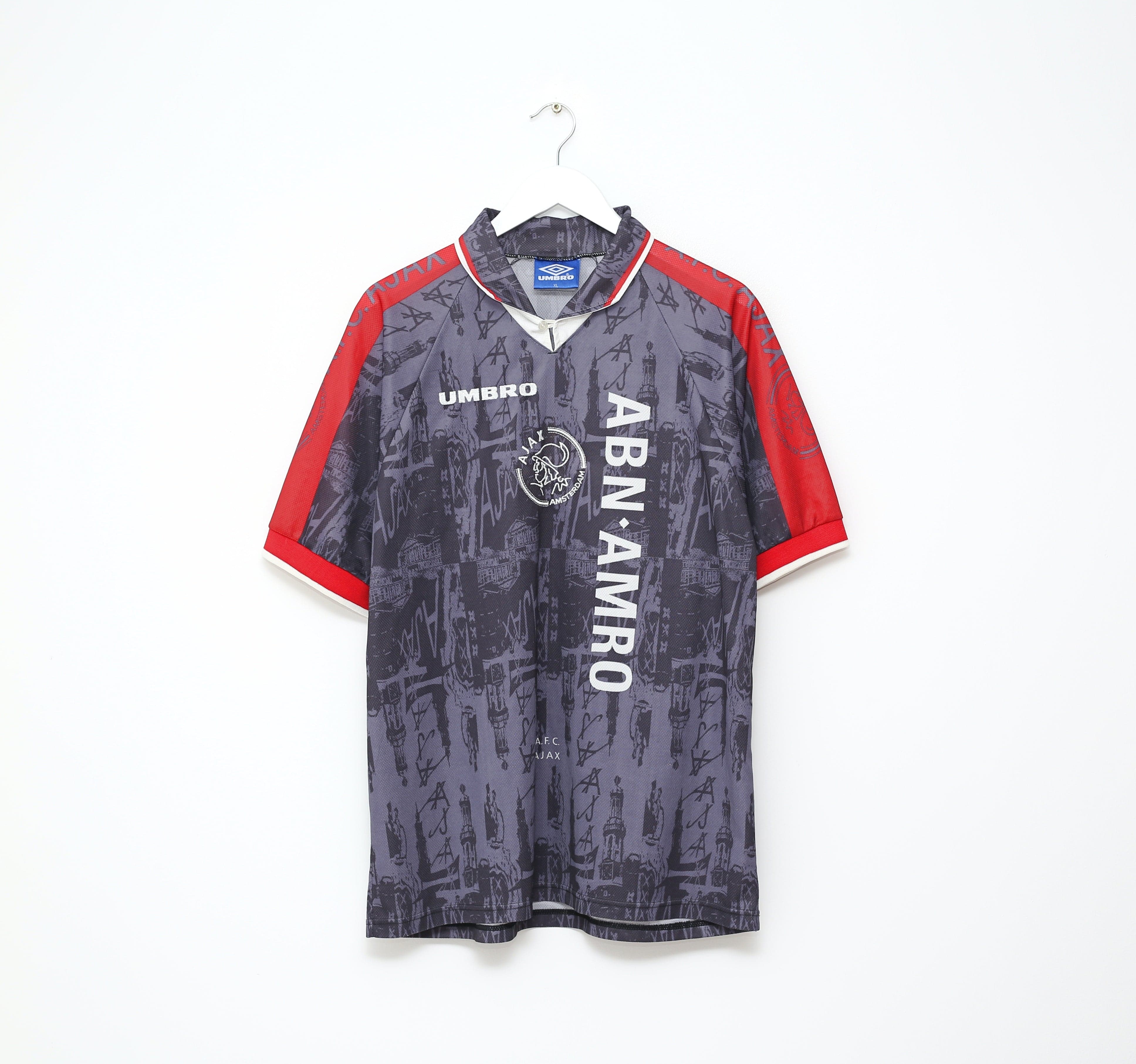 1996/97 LITMANEN #10 Ajax Vintage Umbro Away Football Shirt Jersey (L/