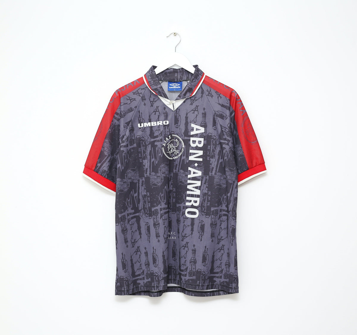 1996/97 LITMANEN #10 Ajax Vintage Umbro Away Football Shirt Jersey (L/XL)