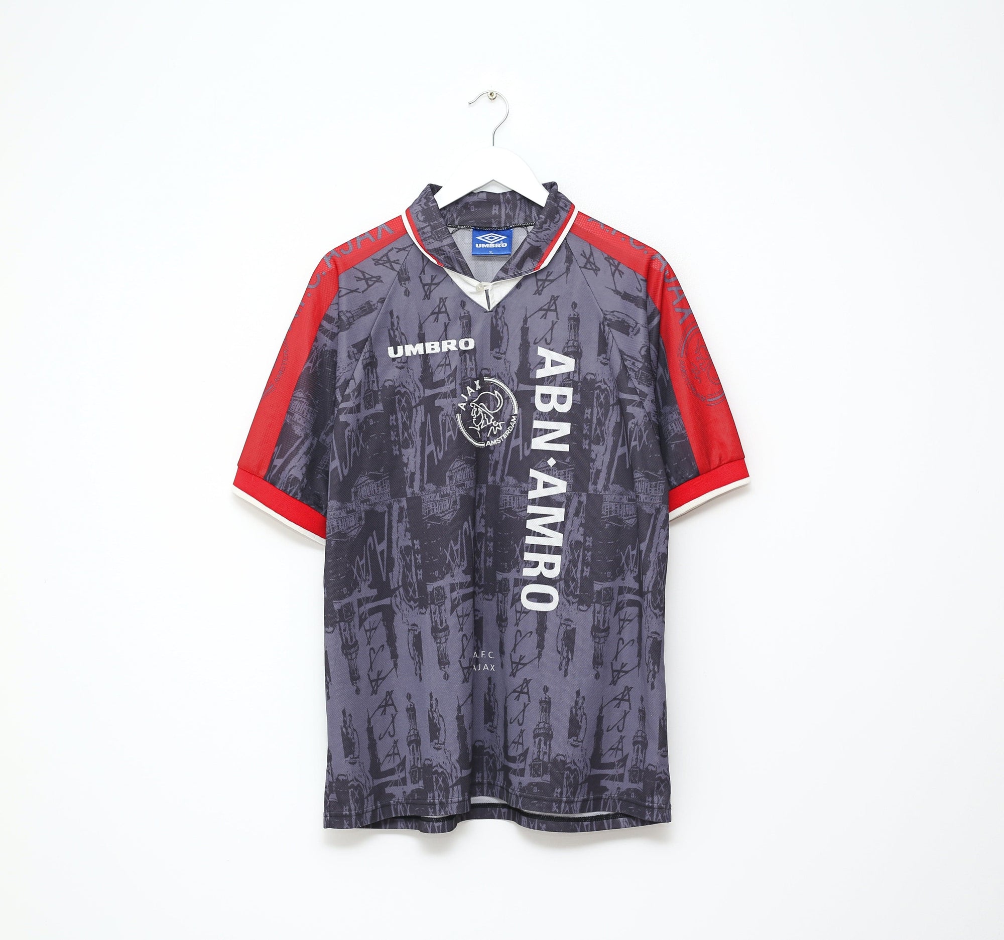 1996/97 LITMANEN #10 Ajax Vintage Umbro Away Football Shirt Jersey (L/XL)