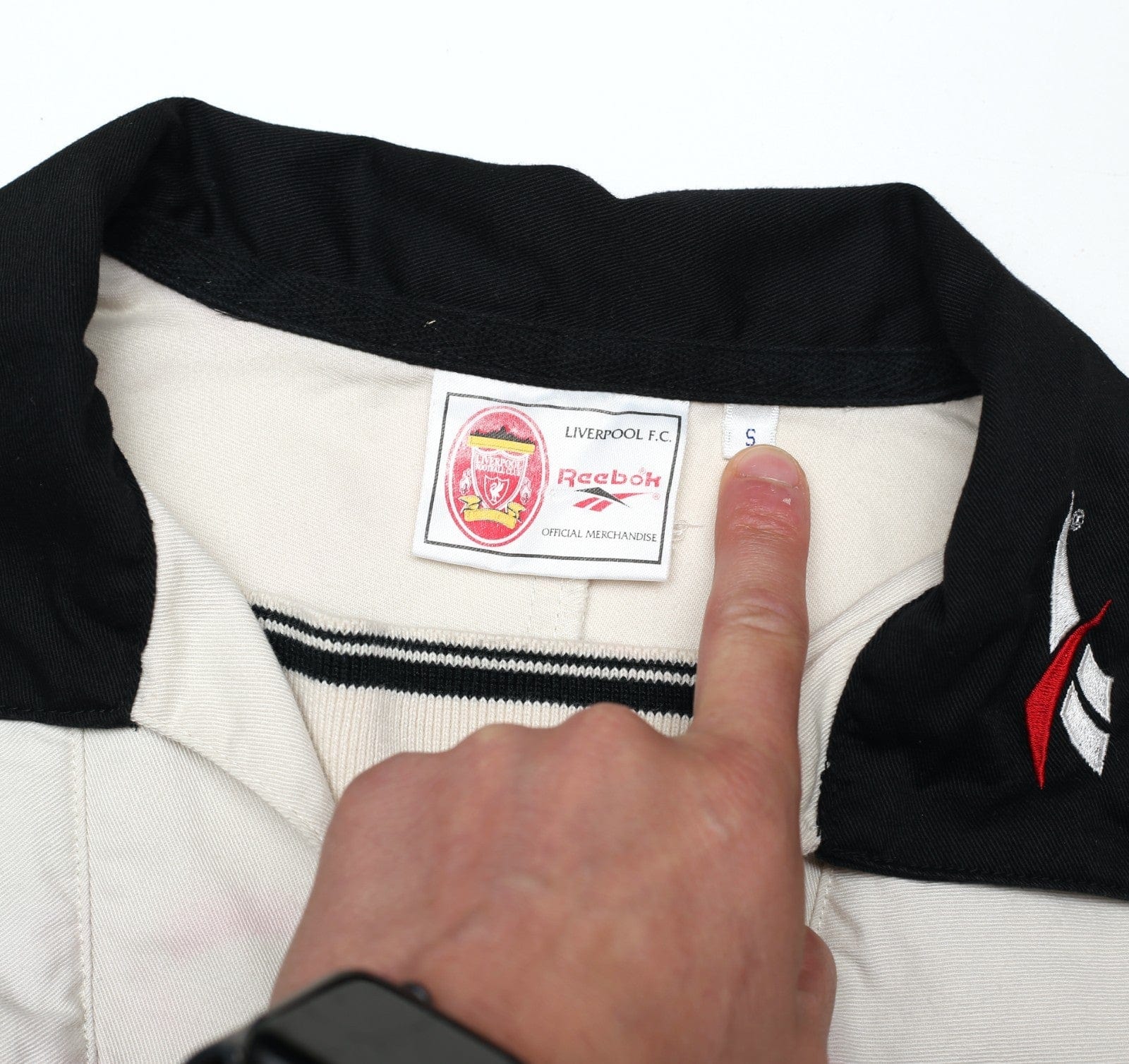 1996/97 LIVERPOOL Vintage Reebok Football Drill Top (S/M)