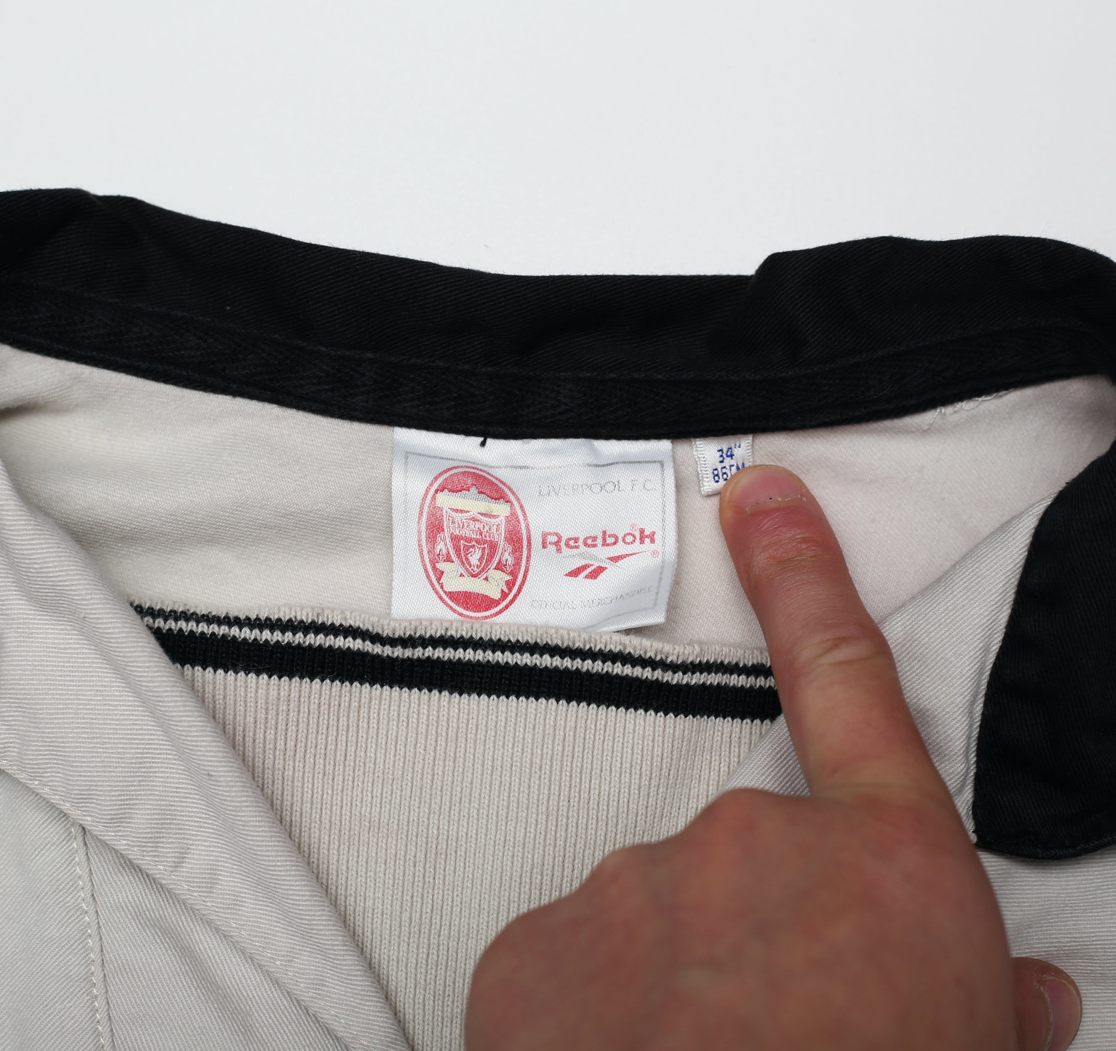 1996/97 Liverpool Vintage Reebok Football Training Drill Top