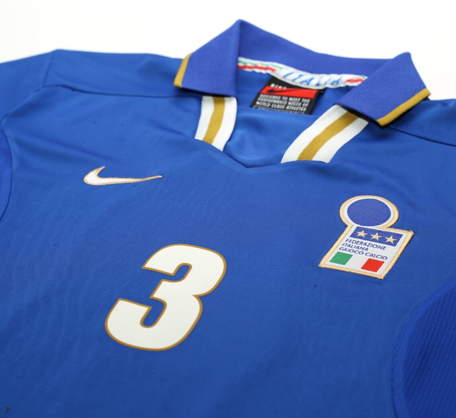 1996/97 MALDINI #3 Italy Vintage Nike Home Football Shirt (M) EURO 96