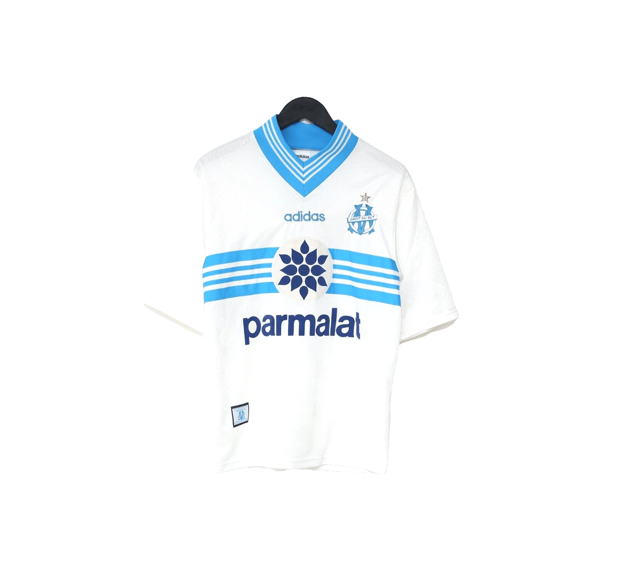 1996/97 MARSEILLE Vintage adidas Home Football Shirt (S)