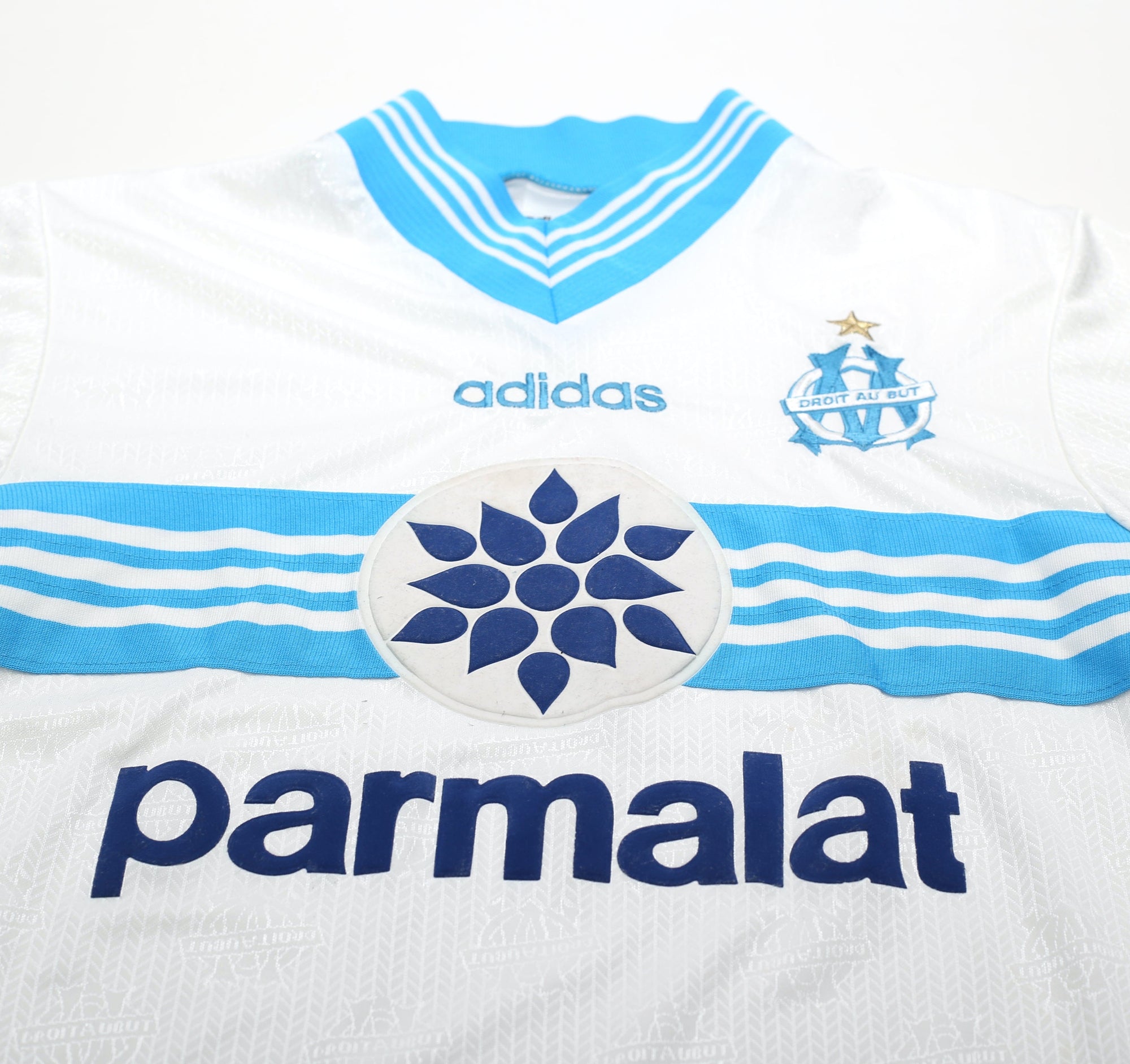 1996/97 MARSEILLE Vintage adidas Home Football Shirt (S)