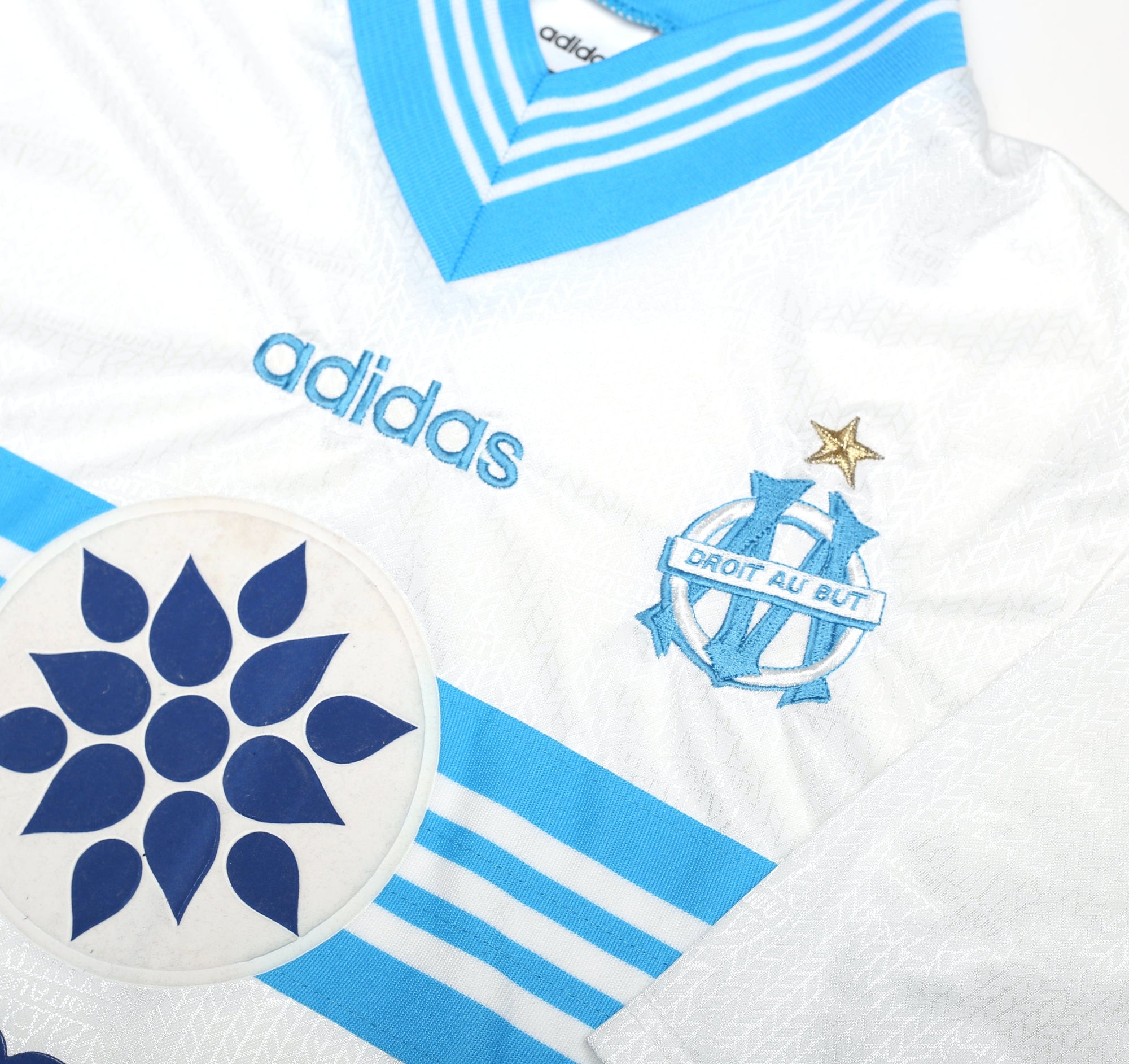 Olympique Marseille Extérieur Maillot de foot 1996 - 1997. Sponsored by Olympique Marseille Extérieur Maillot de foot 1996 - 1997. Sponsored by