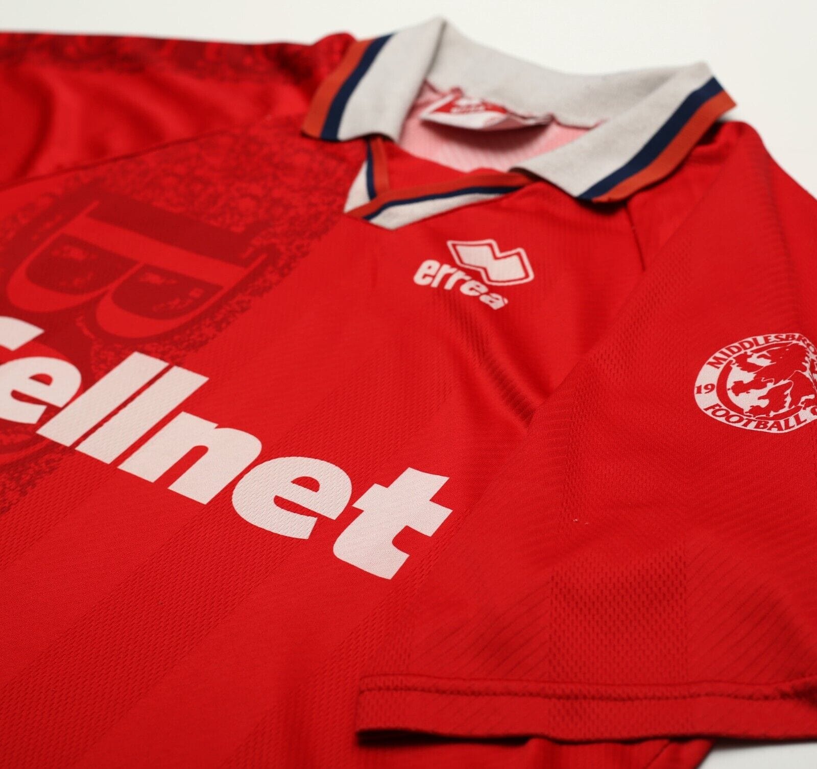 1996/97 MIDDLESBROUGH Vintage Errea Home Football Shirt (L)