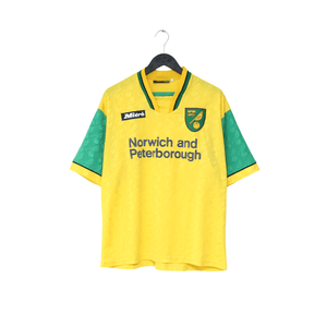 1996/97 NORWICH CITY Vintage Mitre Home Football Shirt (L)