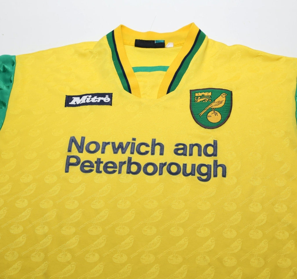 1996/97 NORWICH CITY Vintage Mitre Home Football Shirt (L)