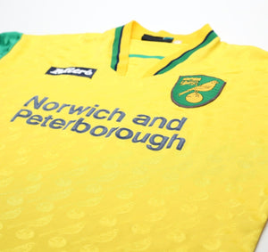 1996/97 NORWICH CITY Vintage Mitre Home Football Shirt (L)