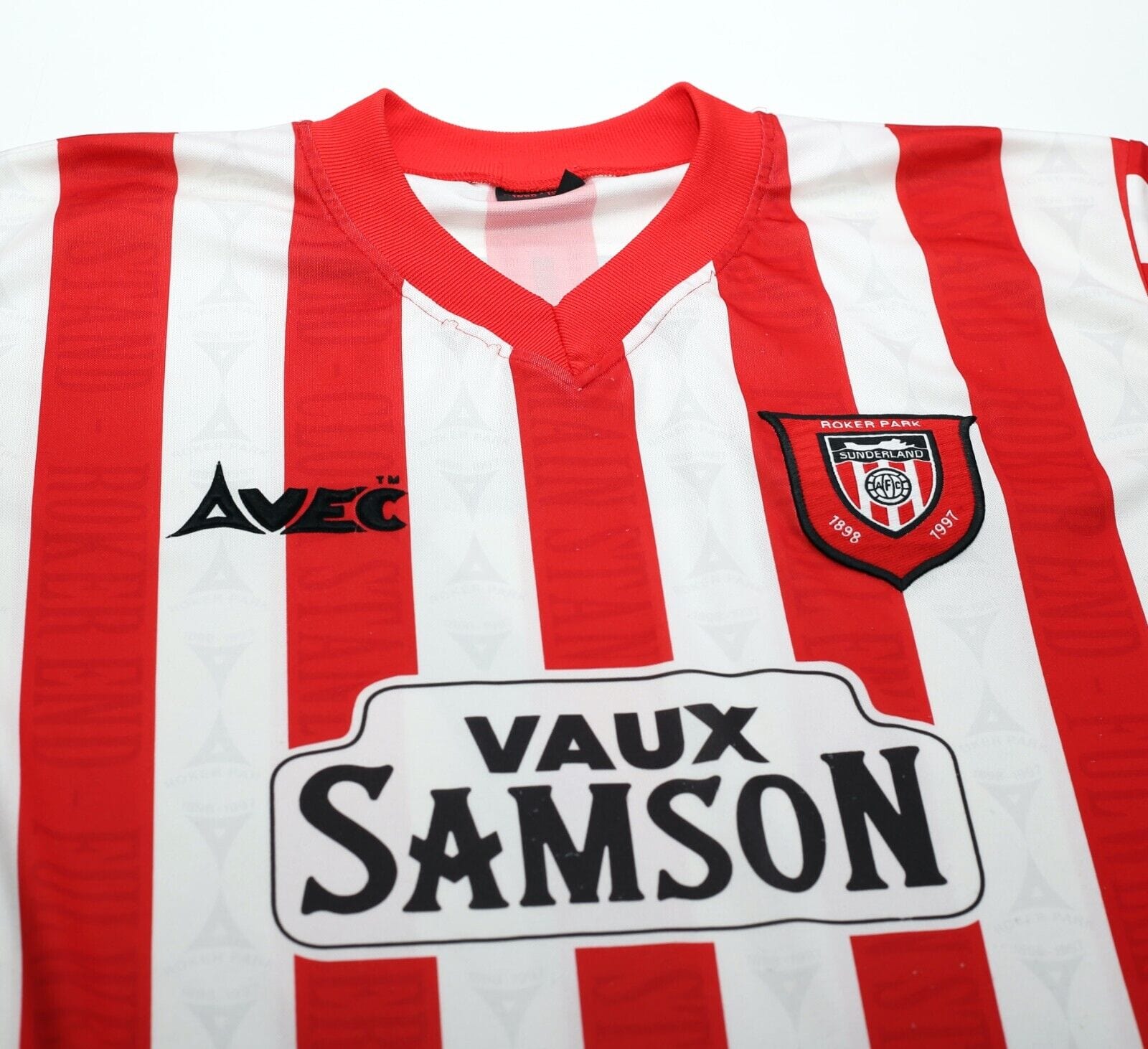 1996/97 QUINN #17 Sunderland Vintage AVEC Home Football Shirt Jersey (XXL)