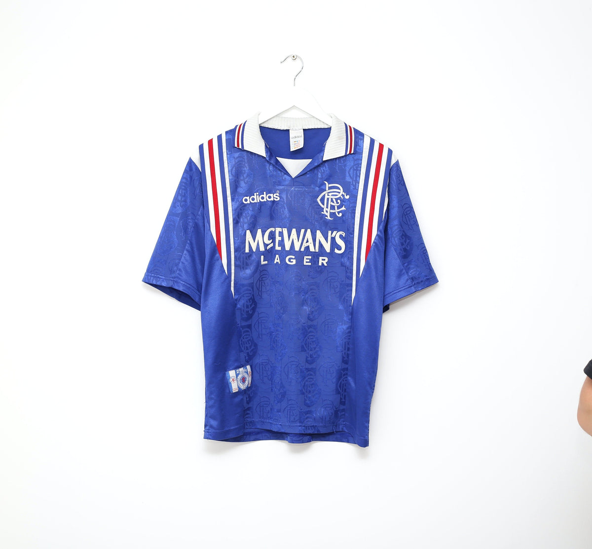 1996/97 RANGERS Vintage adidas Home Football Shirt Jersey (M)