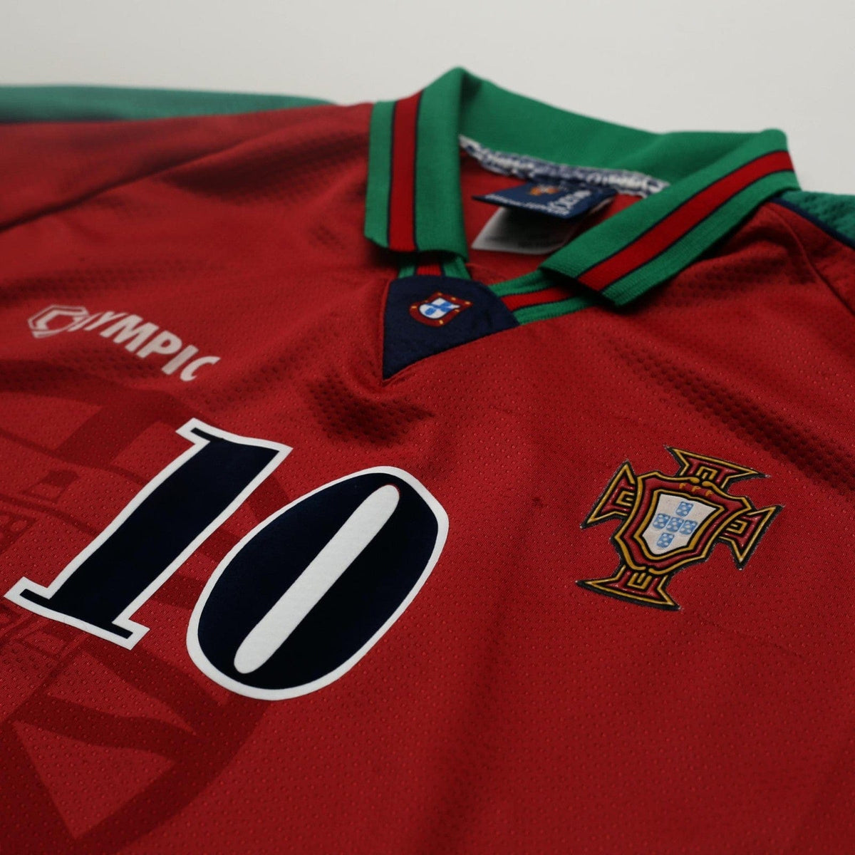 1996/97 Rui Costa #10 Portugal Vintage Olympic Home Football Shirt (M/L)