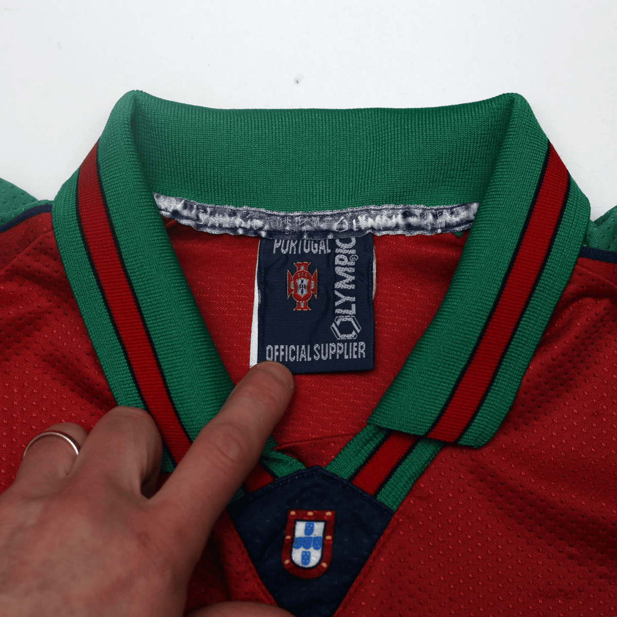 1996/97 Rui Costa #10 Portugal Vintage Olympic Home Football Shirt (M/L)
