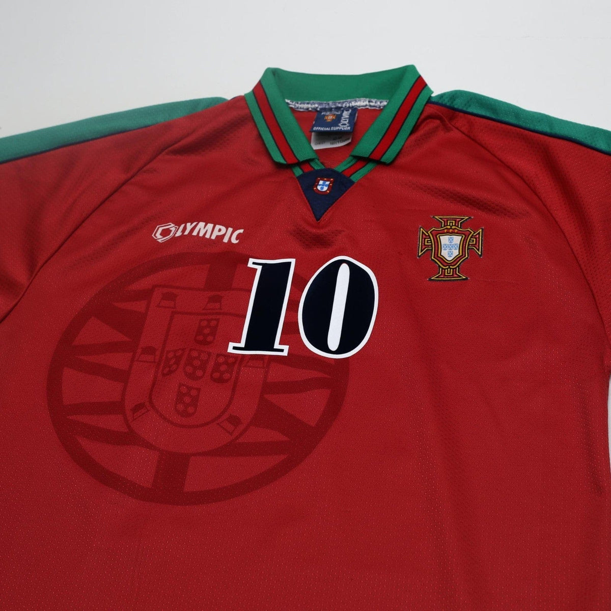 1996/97 Rui Costa #10 Portugal Vintage Olympic Home Football Shirt (M/L)