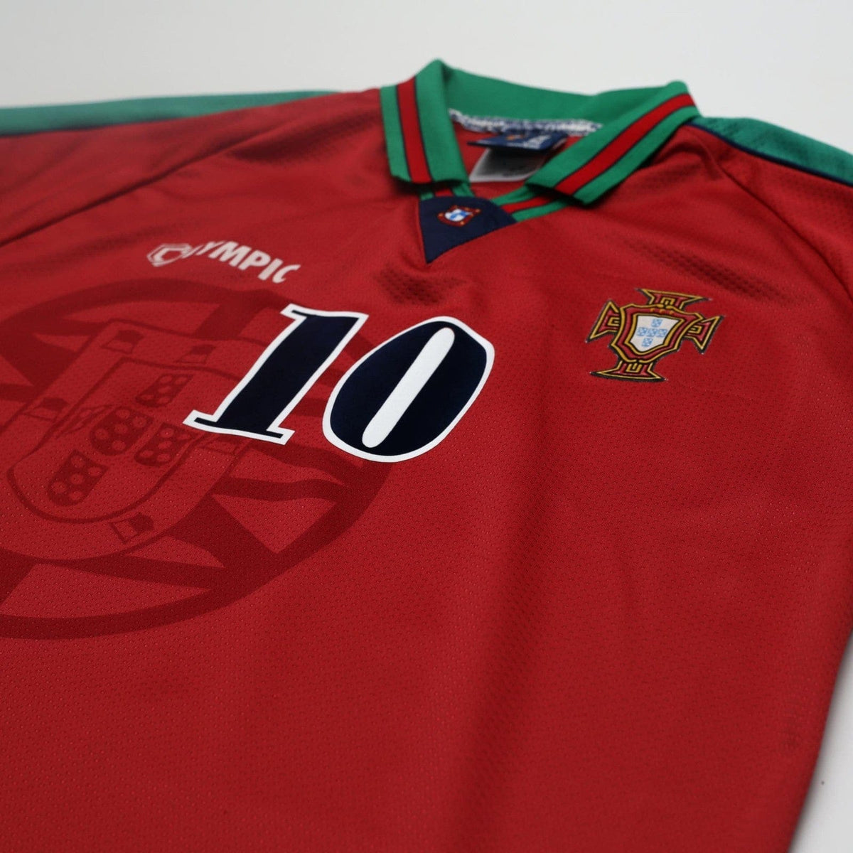 1996/97 Rui Costa #10 Portugal Vintage Olympic Home Football Shirt (M/L)