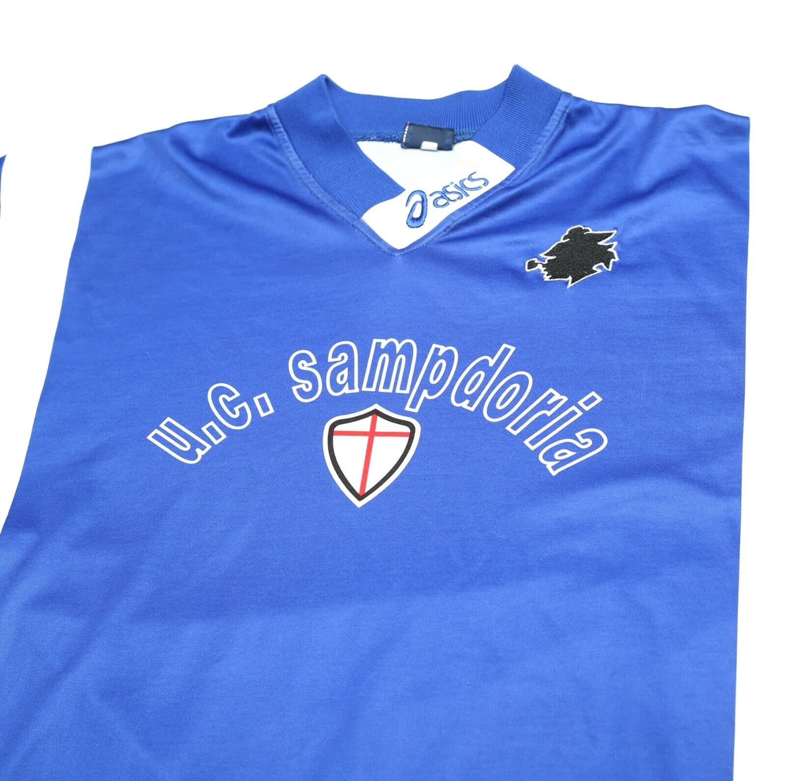 1996/97 SAMPDORIA Vintage Asics Long Sleeve Football Training Shirt Jersey (XL)
