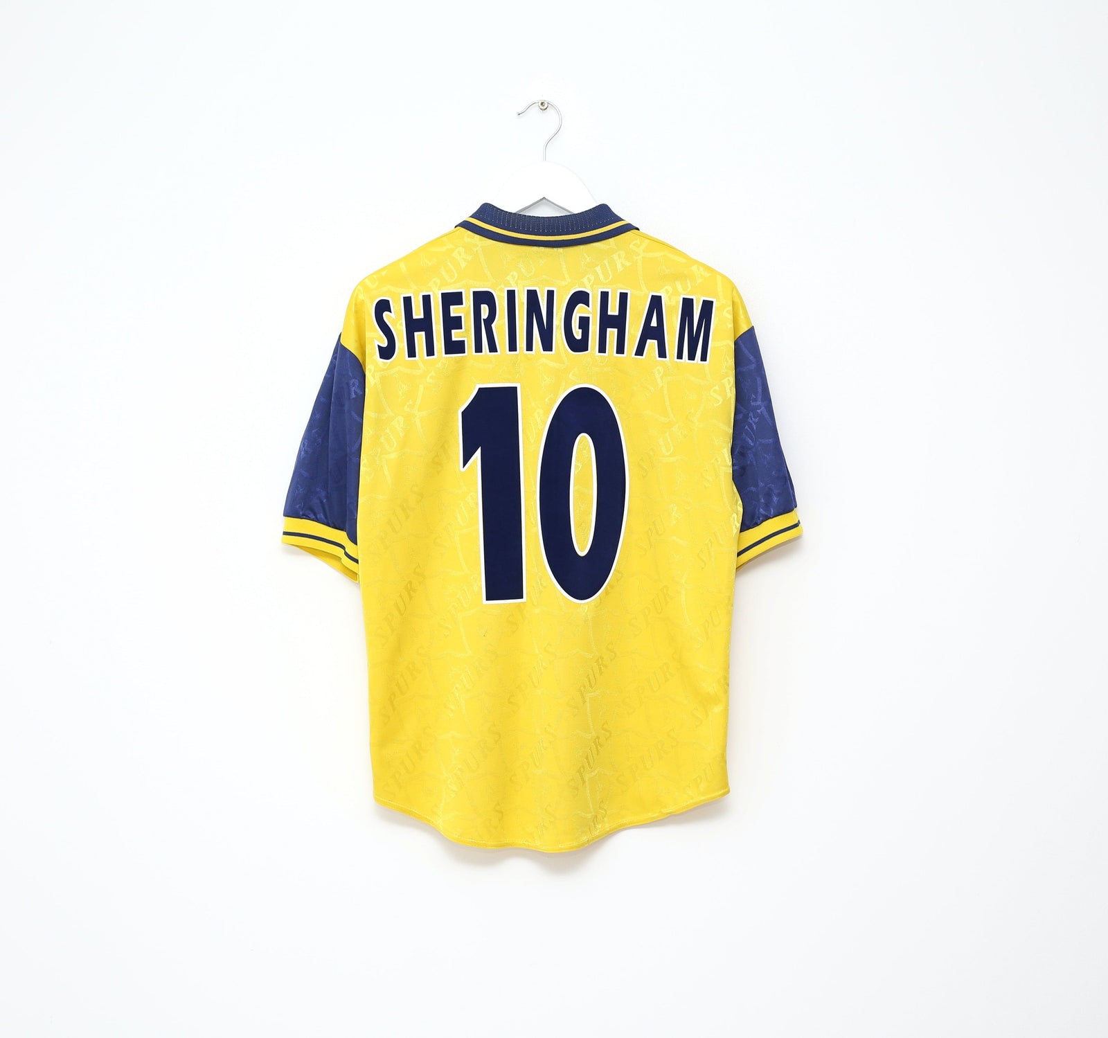 1996/97 SHERINGHAM #10 Tottenham Hotspur Vintage PONY Away Football Shirt (M)
