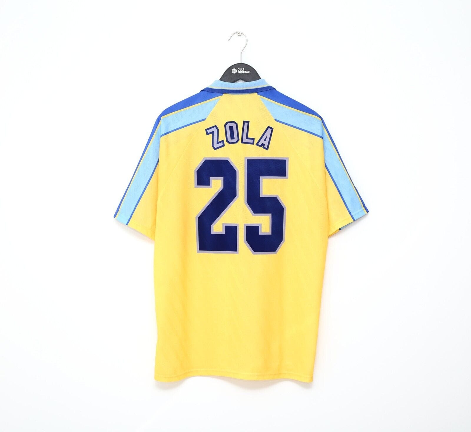 1996/97 ZOLA #25 Chelsea Vintage Umbro Away Football Shirt