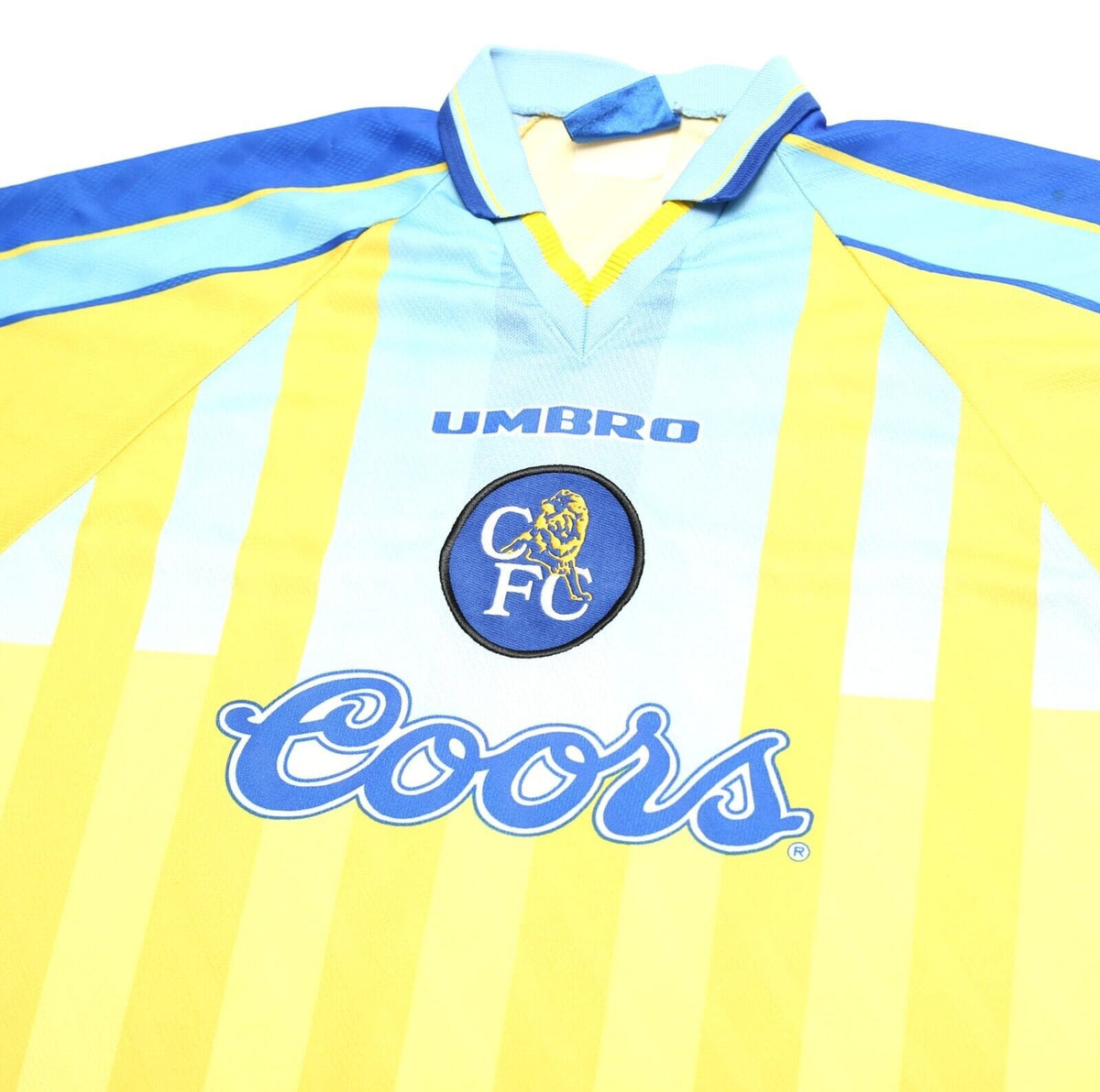 1996/97 ZOLA #25 Chelsea Vintage Umbro Away Football Shirt Jersey (XL) Italy