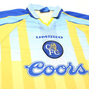 1996/97 ZOLA #25 Chelsea Vintage Umbro Away Football Shirt Jersey (XL) Italy