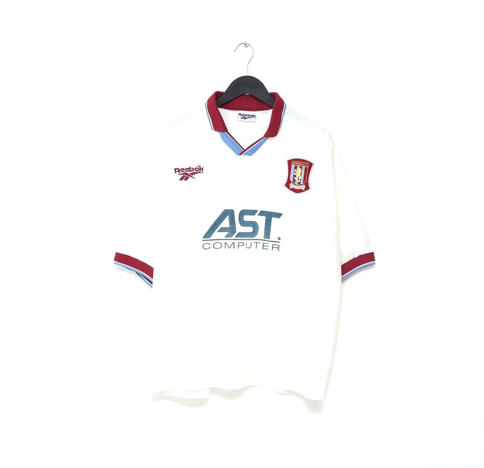 1996/98 ASTON VILLA Vintage Reebok Away Football Shirt Jersey (XXL)