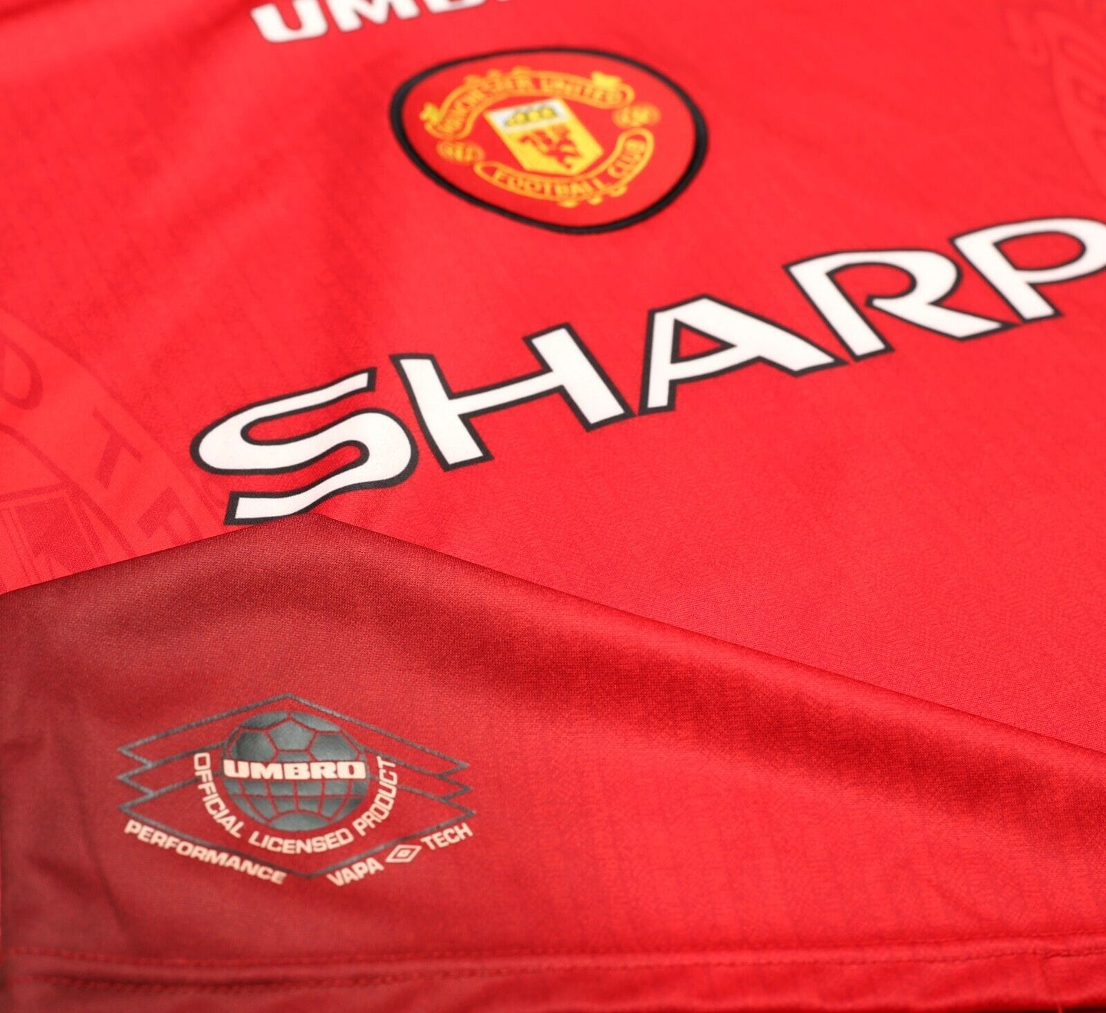 1996/98 BECKHAM #10 Manchester United Vintage Umbro Home Football Shirt (XXL)