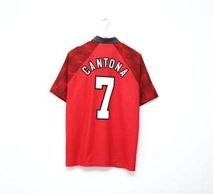 1996/98 CANTONA #7 Manchester United Umbro Home Football Shirt (L)