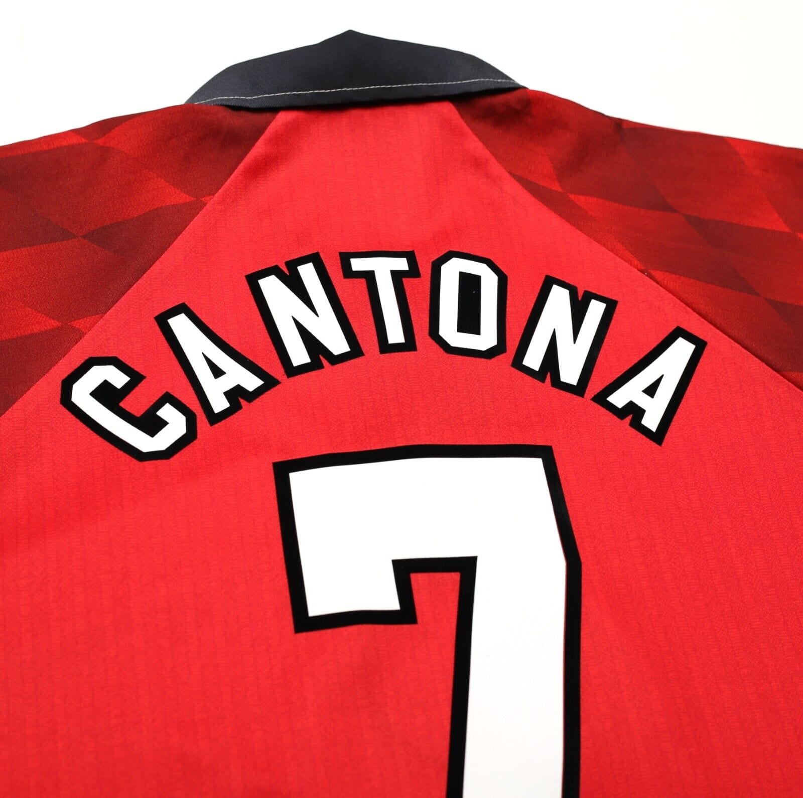 1996/98 CANTONA #7 Manchester United Vintage Umbro Home Football Shirt (L)