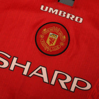 1996/98 Cantona #7 Manchester United Vintage Umbro Home Football Shirt (S)