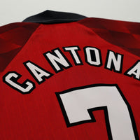 1996/98 Cantona #7 Manchester United Vintage Umbro Home Football Shirt (S)