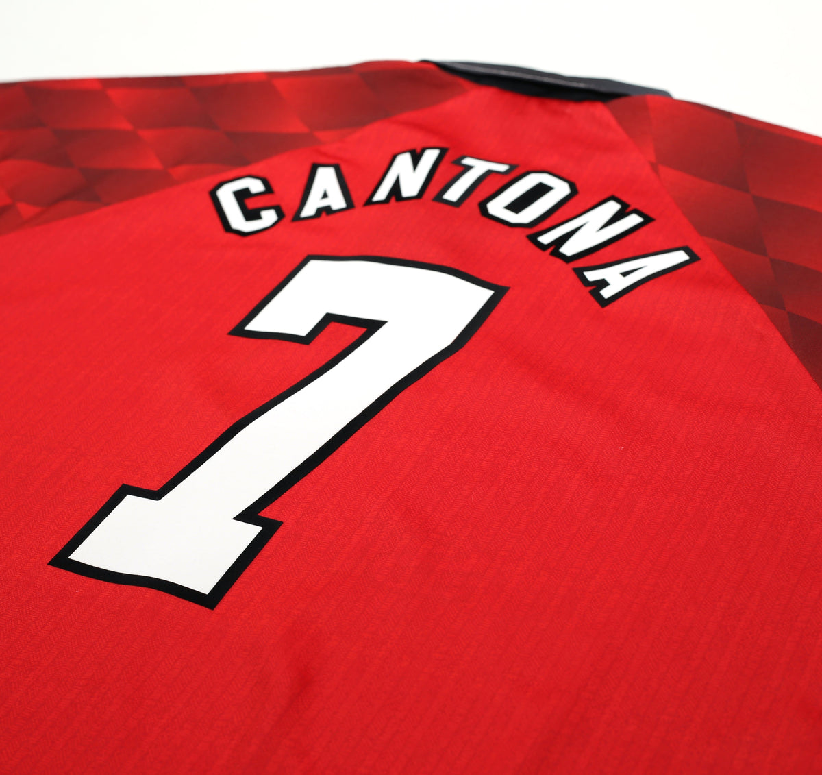 1996/98 CANTONA #7 Manchester United Vintage Umbro Home Football Shirt (XL)