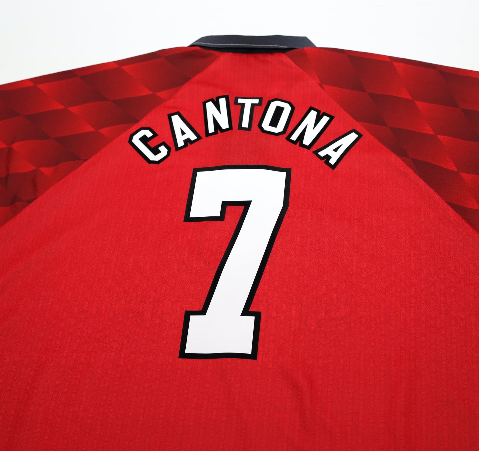 1996/98 CANTONA #7 Manchester United Vintage Umbro Home Football Shirt (XL)