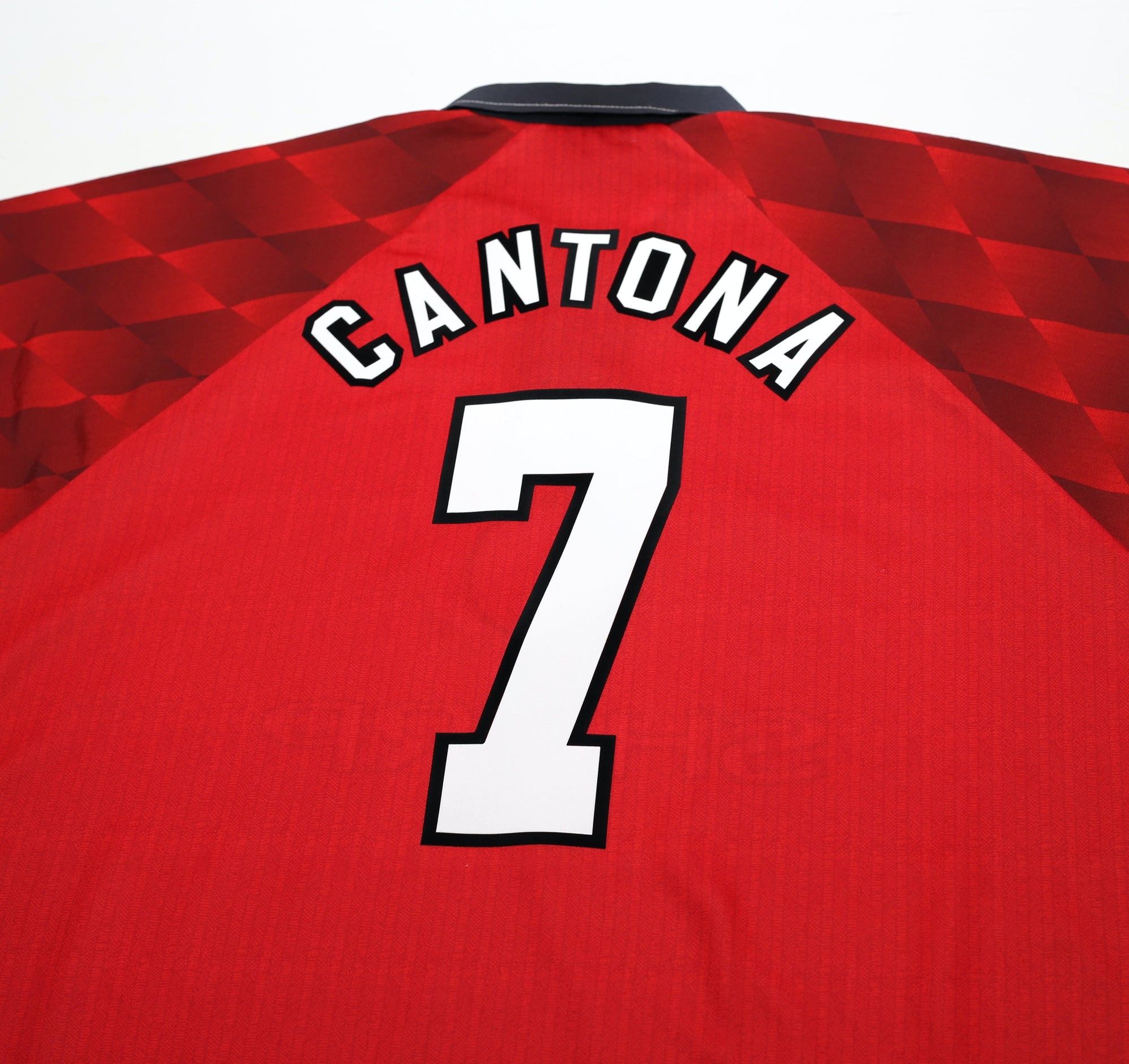 1996/98 CANTONA #7 Manchester United Vintage Umbro Home Football Shirt (XL)