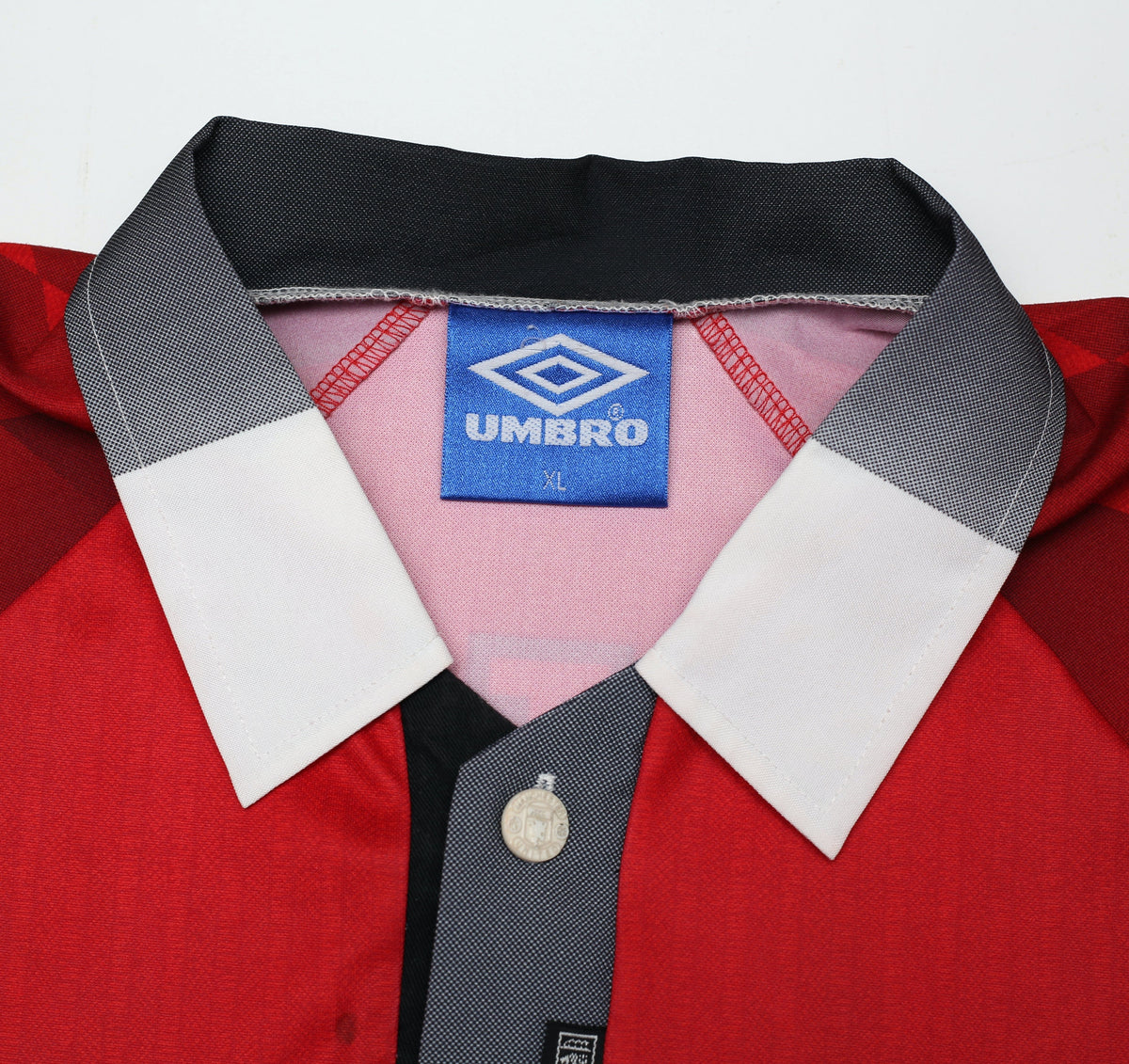 1996/98 Cantona #7 Manchester United Vintage Umbro Home Football Shirt (XL)