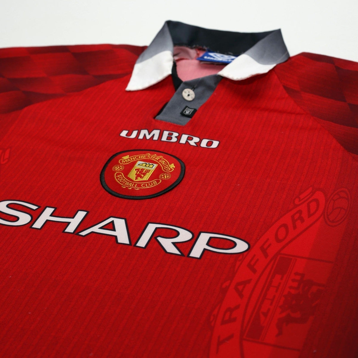 1996/98 Cantona #7 Manchester United Vintage Umbro Home Football Shirt (XL)