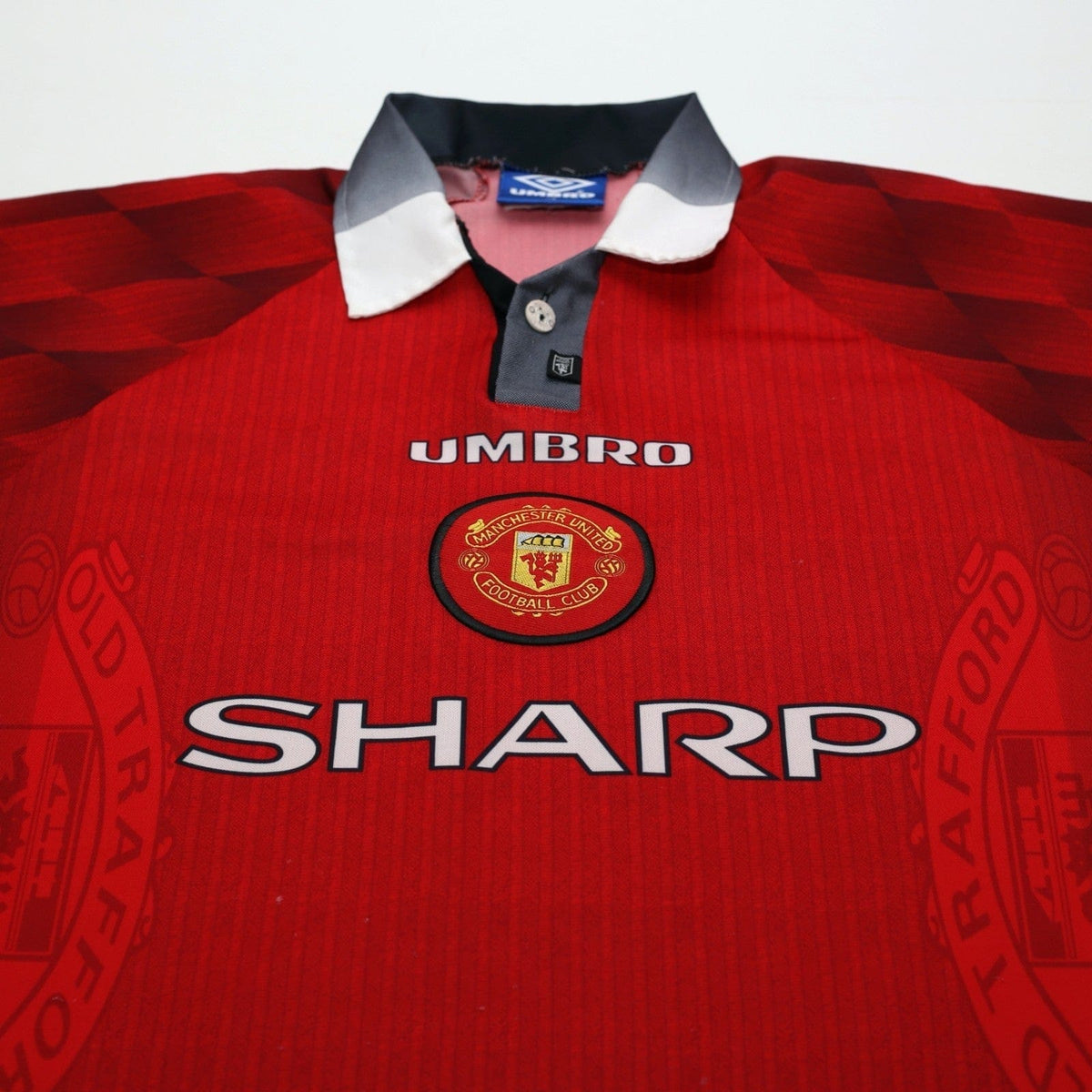 1996/98 Cantona #7 Manchester United Vintage Umbro Home Football Shirt (XL)