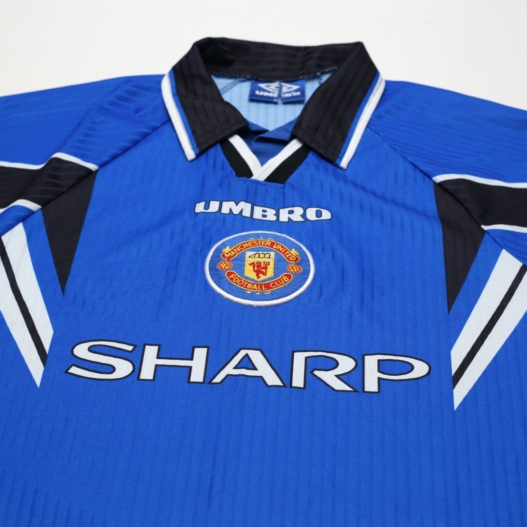 1996/98 Cantona #7 Manchester United Vintage Umbro Third Football Shirt (M)