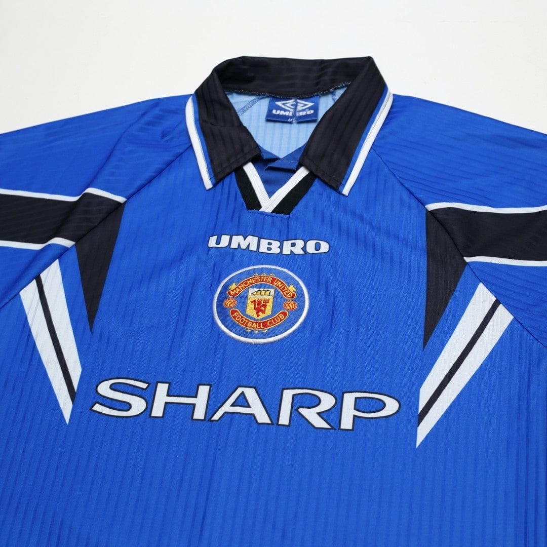 1996/98 Cantona #7 Manchester United Vintage Umbro Third Football Shirt (M)