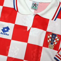1996/98 Croatia Vintage Lotto Home Football Shirt (L) Euro 96