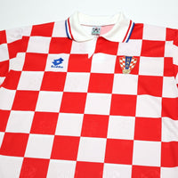 1996/98 Croatia Vintage Lotto Home Football Shirt (L) Euro 96