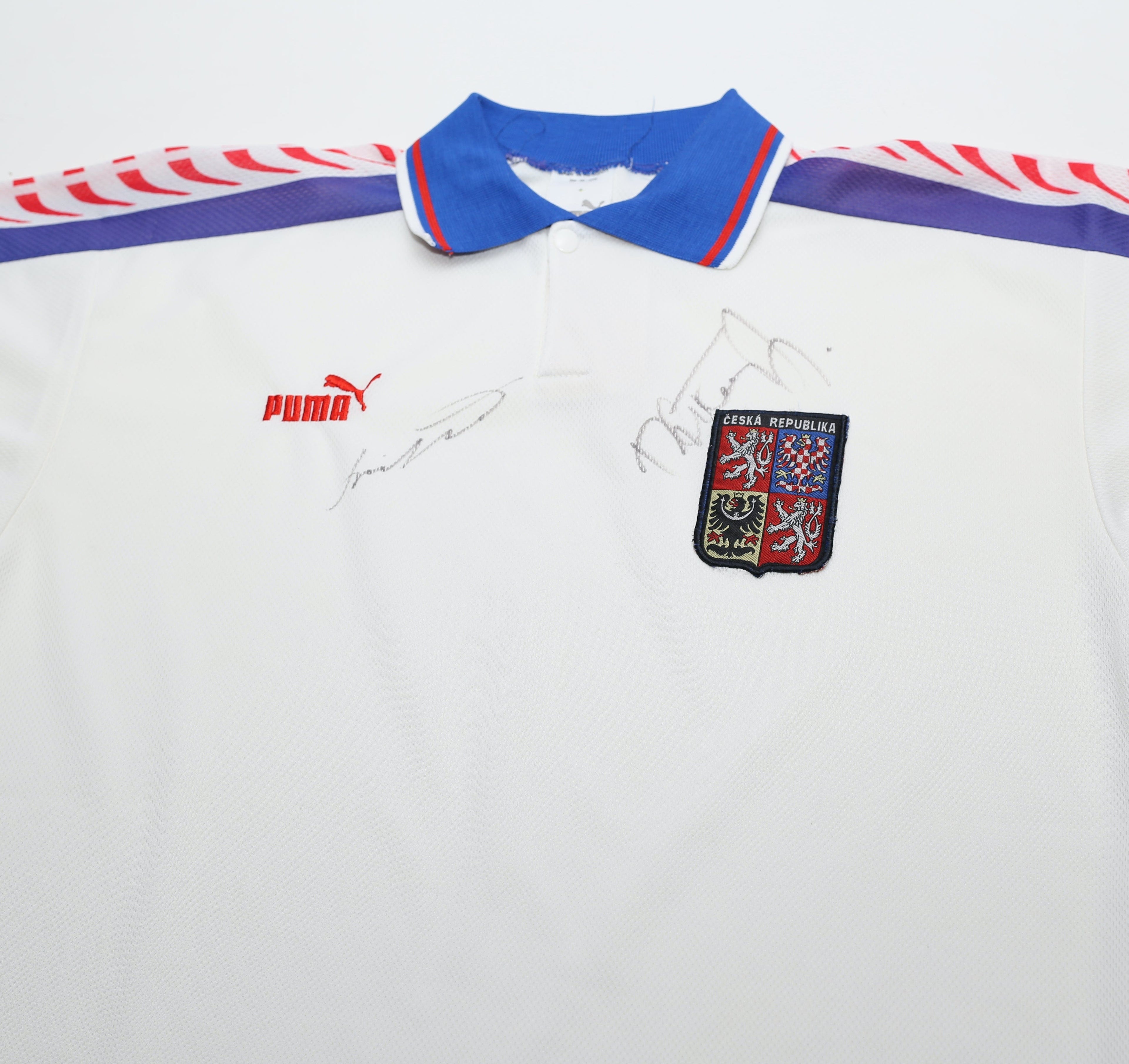 1996/98 CZECH REPUBLIC Vintage PUMA Away Football Shirt (XL)
