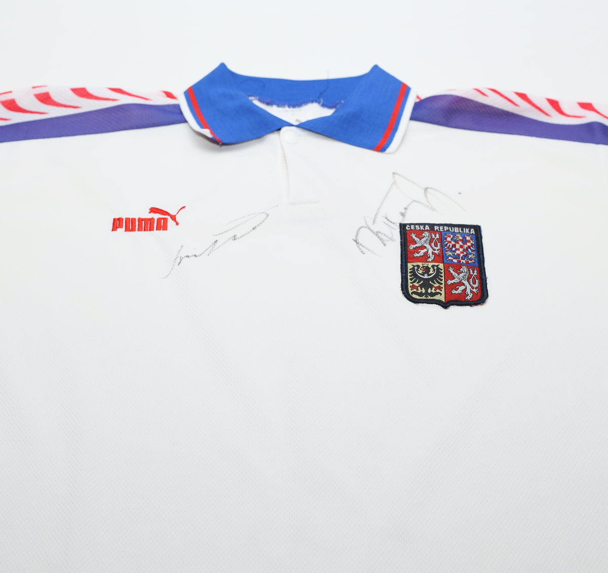 1996/98 CZECH REPUBLIC Vintage PUMA Away Football Shirt (XL)