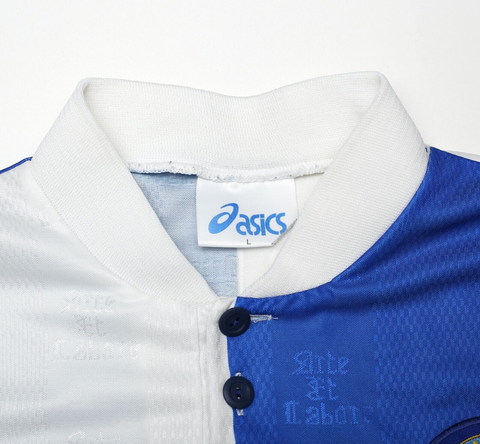 1996/98 DUFF #25 Blackburn Rovers Vintage ASICS Home Football Shirt (L)