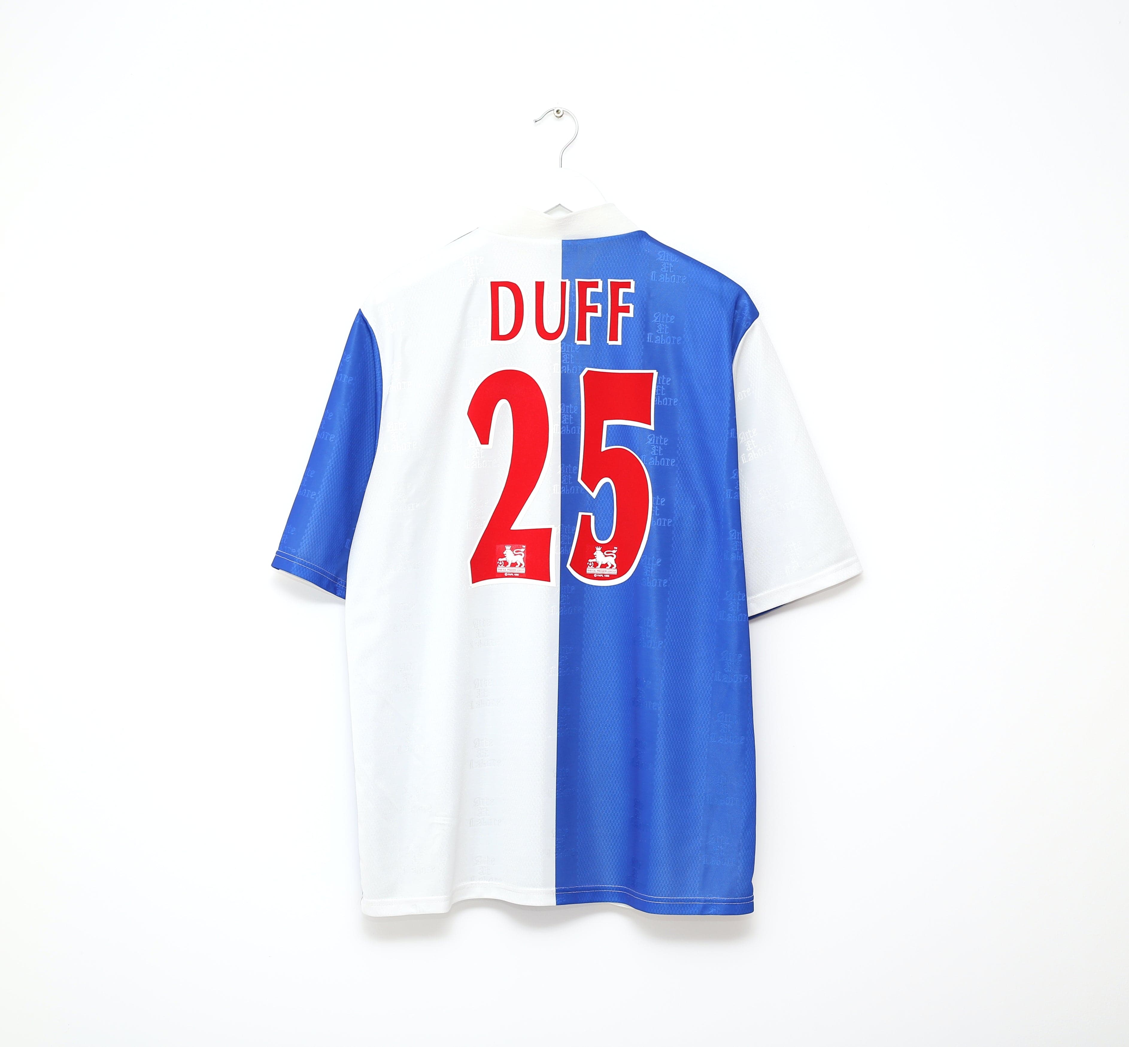 1996/98 DUFF #25 Blackburn Rovers Vintage ASICS Home Football