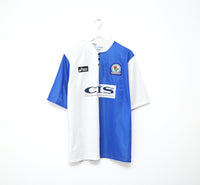 1996/98 DUFF #25 Blackburn Rovers Vintage ASICS Home Football Shirt (L)