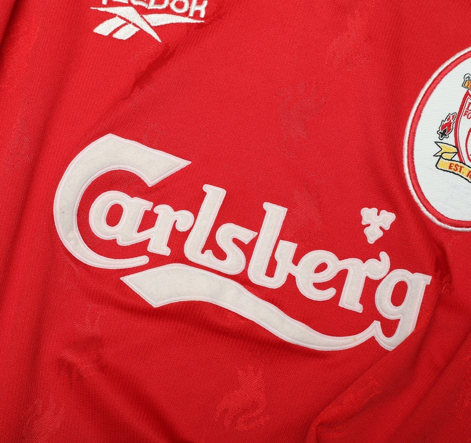 1996/98 FOWLER #9 Liverpool Vintage Reebok Home Football Shirt (M) 38/40