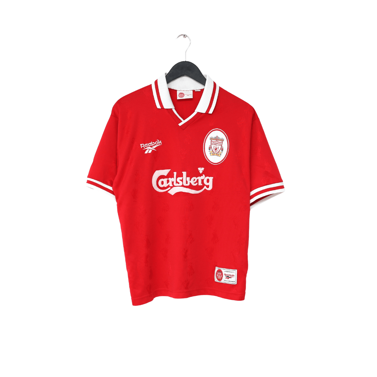 1996/98 FOWLER #9 Liverpool Vintage Reebok Home Football Shirt (M) 38/40