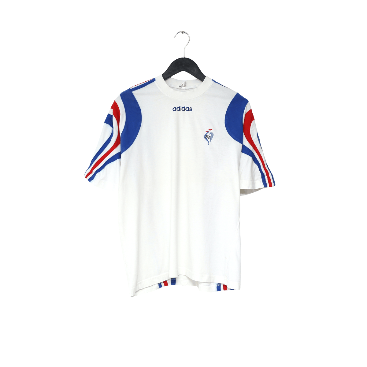 1996/98 FRANCE Vintage adidas Football Cotton Training Shirt (M) Euro 96